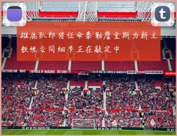 雄鹿队即将任命泰勒詹金斯为新主教练合同细节正在敲定中